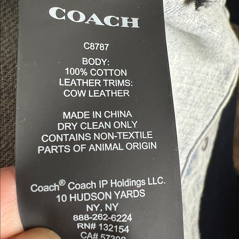 Coach Mens Light Blue signature Denim Jacket - Picture 5 of 5